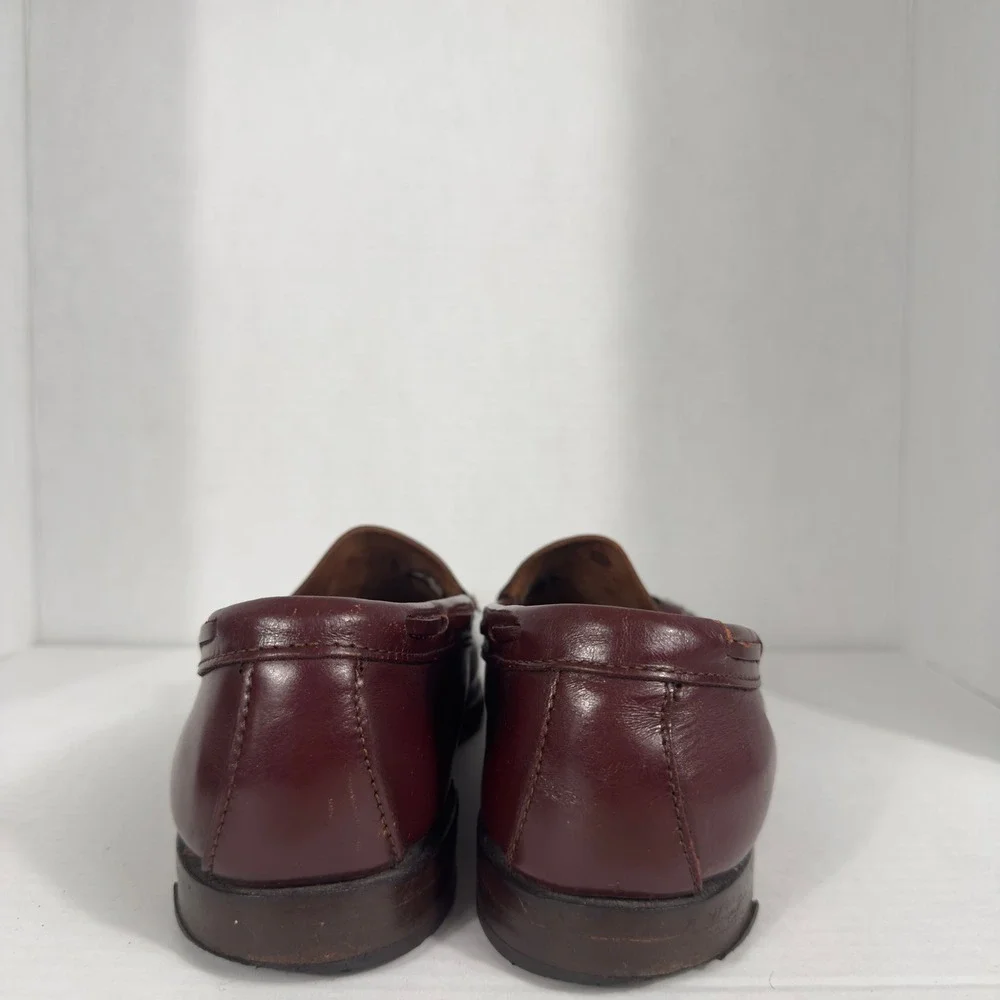 G.H. Bass Wilton Tassel Loafers Mens 8 Burgundy Leather Preppy Dress Shoes